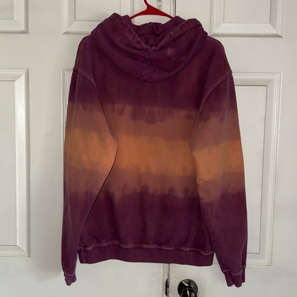Camp High Collective Fuchsia And Orange Tie Dye Hoodie Sweatshirt - Picture 3 of 8